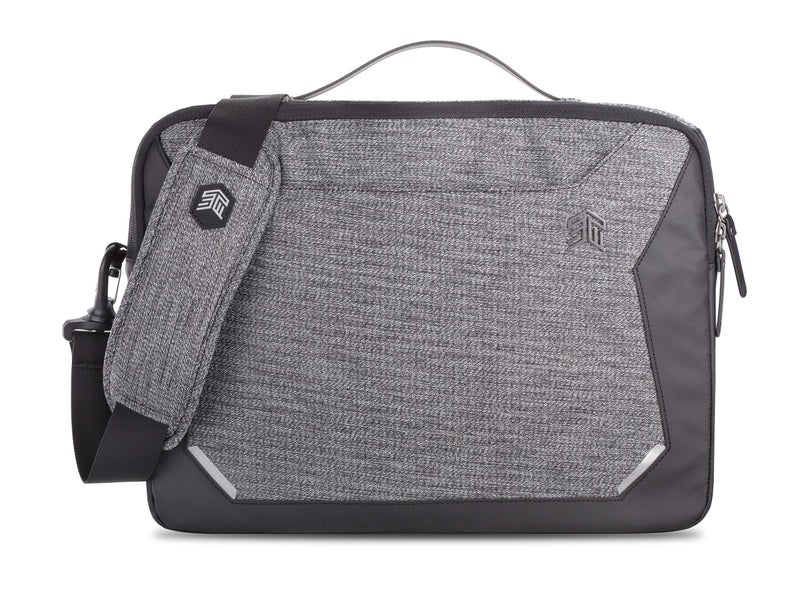 STM Myth fleece-lined Brief Case with removable strap for 13" Laptop - Granite Black (stm-117-185M-01) - Image 2